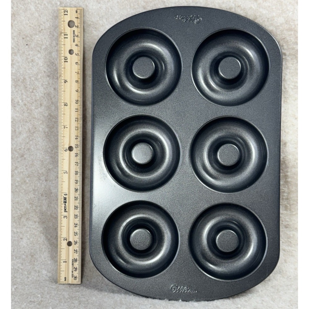 Pre-owned Wilson Donut Doughnut Bagel Cake Oven Baking Pan 6 Compartment Cavity